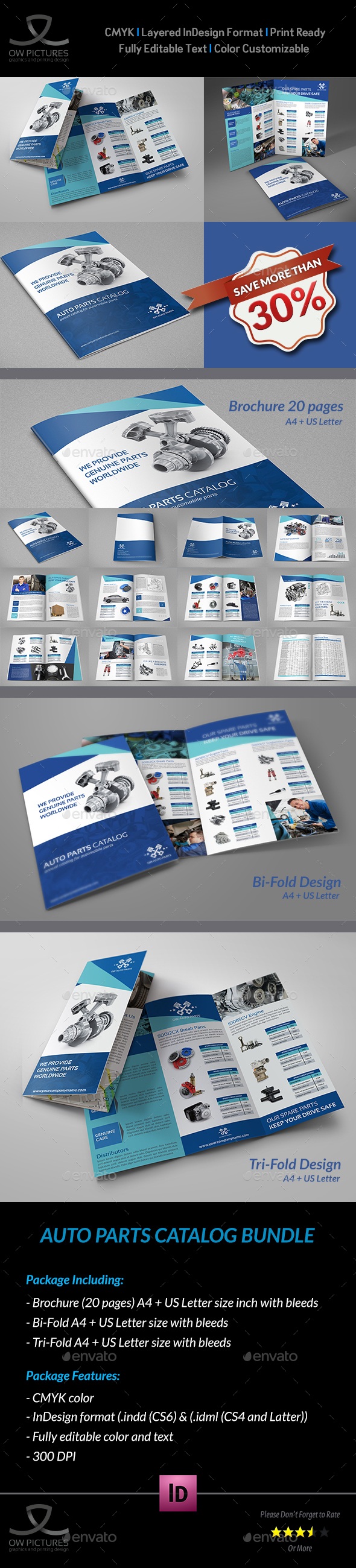 Auto Parts Catalog Brochure Bundle Template, Print Templates GraphicRiver
